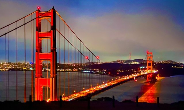 Twilight Magic Over San Francisco: Golden Gate’s Glow – Credit: Gail Alfar